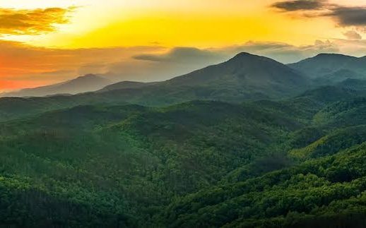 Sunrise over the Blue Ridge Mountains